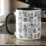Taza Personalizado 30 fotos Familia moderna y Mascota<br><div class="desc">Añadir fotos de perros mascotas personalizados,  gatos o aves,  familiares y amigos con un marco simple</div>