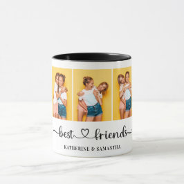Taza Personalizado 3 mejores amigos de Collage de fotos