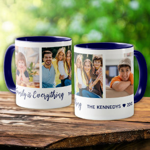 Taza Personalizado 3 Nombre de familia de fotos Cita az