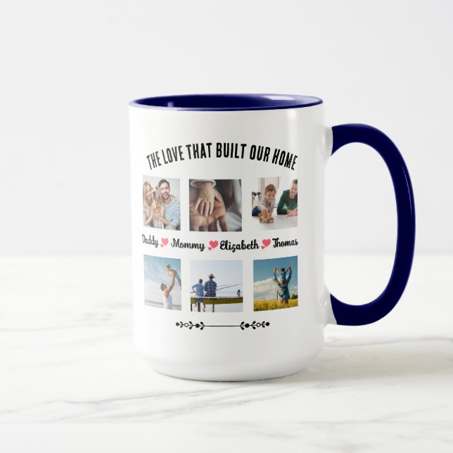 Taza Personalizado 6 Mug fotográfico familiar (Derecha)