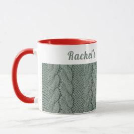 Taza Personalizado acallado verde y acogedor invierno |