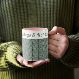Taza Personalizado acallado verde y acogedor invierno |