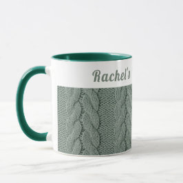 Taza Personalizado acallado verde y acogedor invierno |