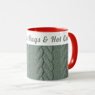 Taza Personalizado acallado verde y acogedor invierno