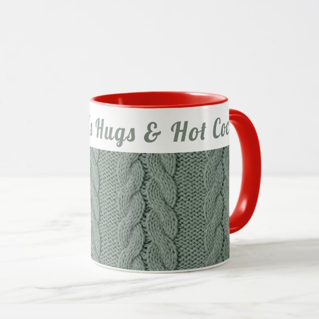 Taza Personalizado acallado verde y acogedor invierno | (Anverso derecho)