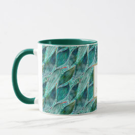 Taza Personalizado acuarela Eucalyptus Blue River Leave