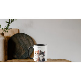 Taza Personalizado Adorable Gatos Café Mug