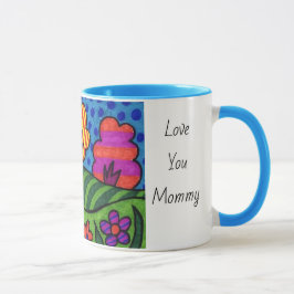 Taza Personalizado agrega foto de arte de niño a palabr