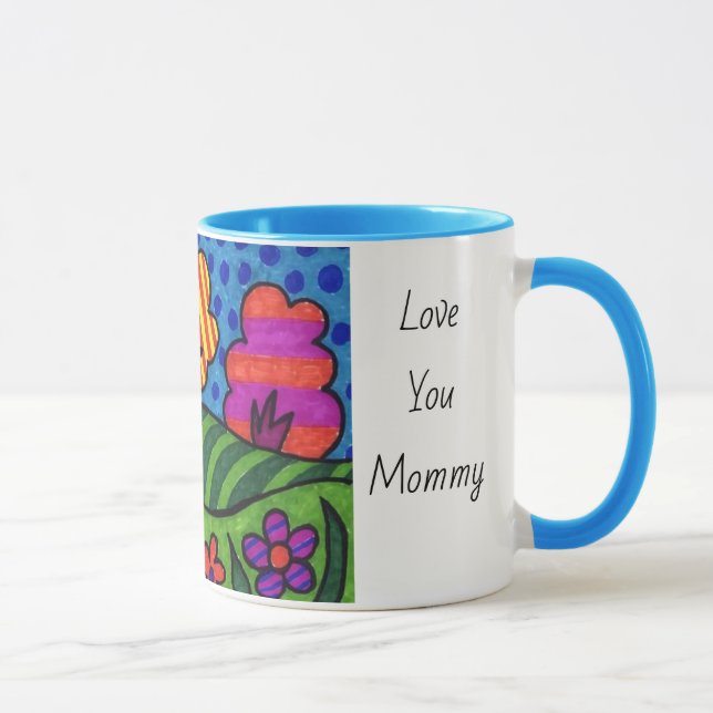 Taza Personalizado agrega foto de arte de niño a palabr (Derecha)