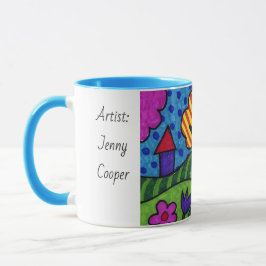 Taza Personalizado agrega foto de arte de niño a palabr