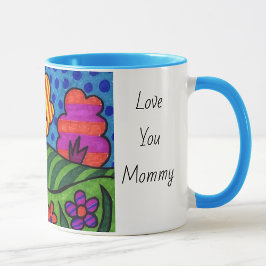 Taza Personalizado agrega foto de arte de niño a palabr
