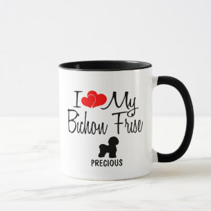 Taza Personalizado, amo a mi Amigo Bichon