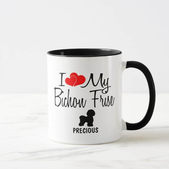 Taza Personalizado, amo a mi Amigo Bichon (Derecha)