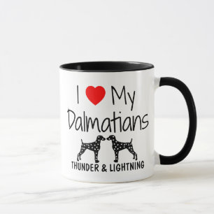 Taza Personalizado, amo a mis dálmatas