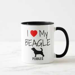 Taza Personalizado Amo Mi Beagle