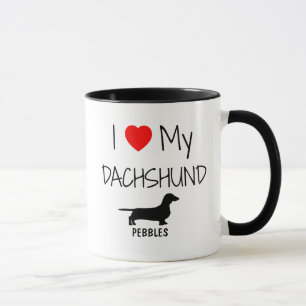 Taza Personalizado Amo Mi Dachshund