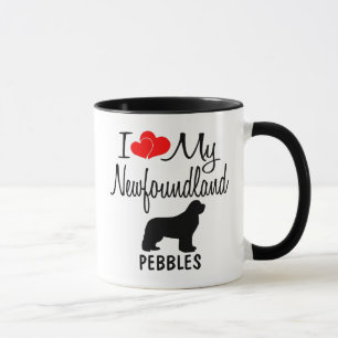 Taza Personalizado Amo Mi Perro De Terranova