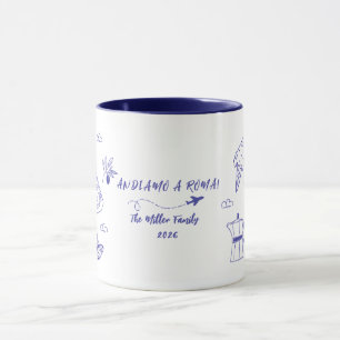 Taza Personalizado Andiamo a Roma Italia Vacaciones Fam