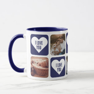 Taza Personalizado azul de la Marina Cute.