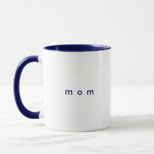 Taza Personalizado azul de la marina minimalista Mamá d