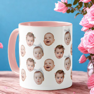 Taza Personalizado Baby Face Mug Baby 3 Fotos