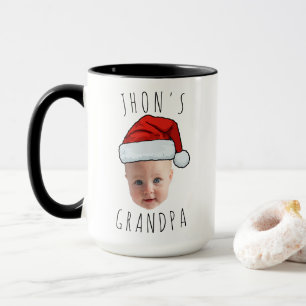 Taza Personalizado Baby Face Santa Hat Navidad Foto