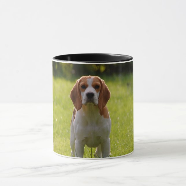 Taza Personalizado Beagle Dog Photo Personalizada (Centro)