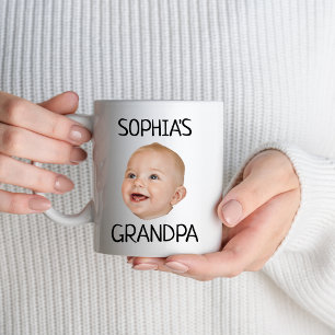 Taza Personalizado Bebé Face Bebé Foto Abuelo Grpy Gigi