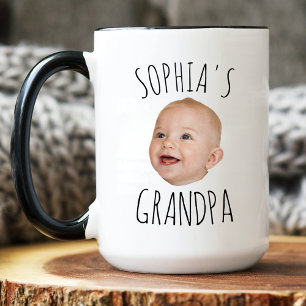 Taza Personalizado Bebé Face Bebé Navidades Fotos Abuel