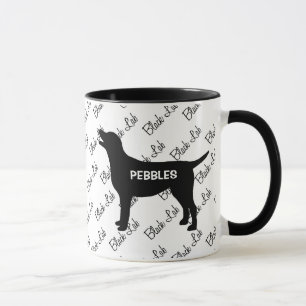 Taza PERSONALIZADO Black Lab Dog Silhouette