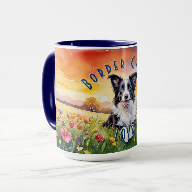 Taza Personalizado Border Collie Mug, Personaliza Tus S (Anverso izquierdo)