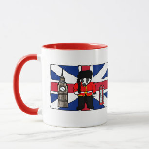 Taza Personalizado británico de Badger con Big Ben y Ba