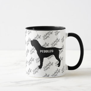 Taza PERSONALIZADO Cableado Apuntando Silueta De Perro 