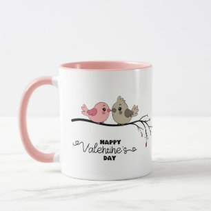 Taza Personalizado cariñoso en la rama Día de San Valen