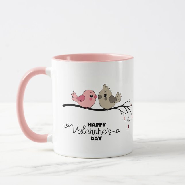 Taza Personalizado cariñoso en la rama Día de San Valen (Izquierda)
