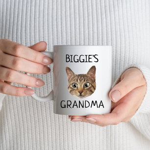 Taza Personalizado Cat Face Photo Name Cute Cat Lover D