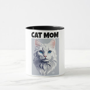 Taza Personalizado Cat Mom Mug - Perfecto regalo del Dí