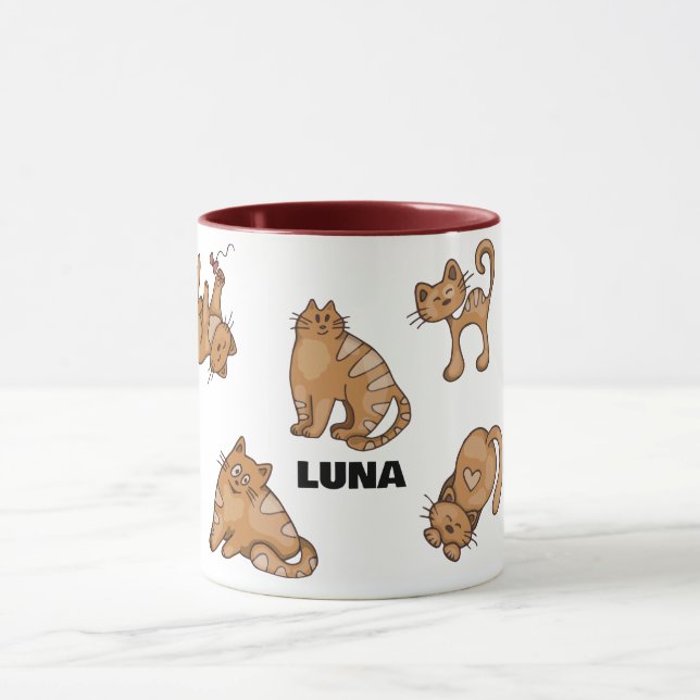 Taza Personalizado Cat Mug - Regalo personalizado para  (Centro)
