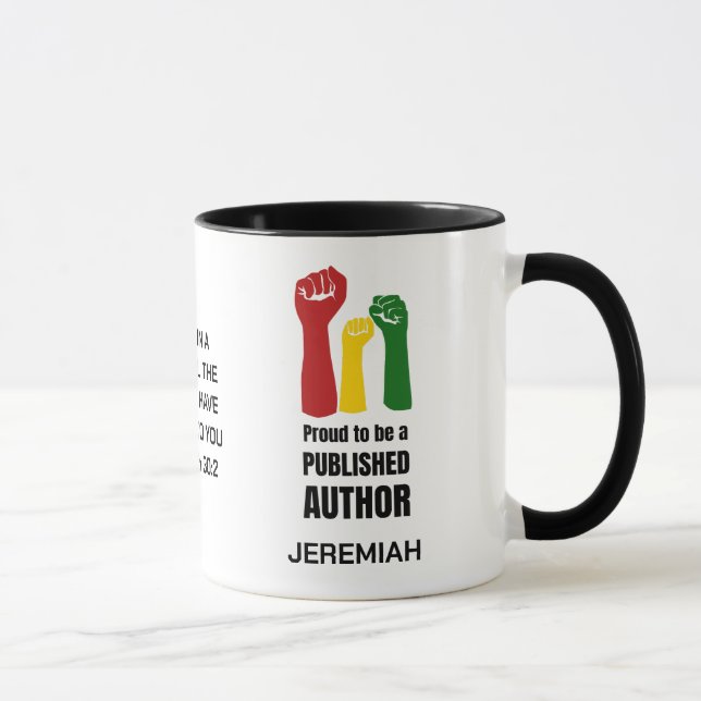 Taza Personalizado Christian ORGULLOSO AUTOR PÚBLICO NE (Derecha)