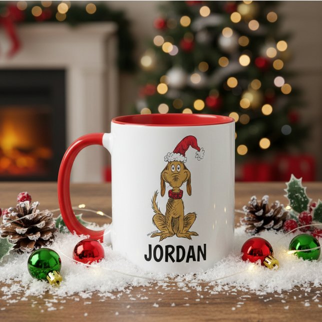 Taza Personalizado Classic Grinch | Max - Santa Hat (Subido por el creador)