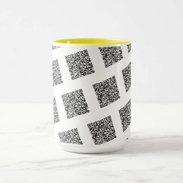 Taza Personalizado Código QR Analizar información sobre (Centro)