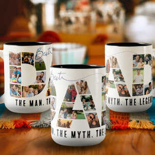 Taza Personalizado Collage de fotos Dad Mug