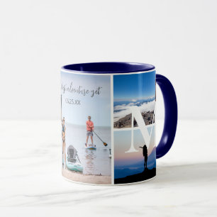 Taza Personalizado Collage de fotos de aventuras Coffee