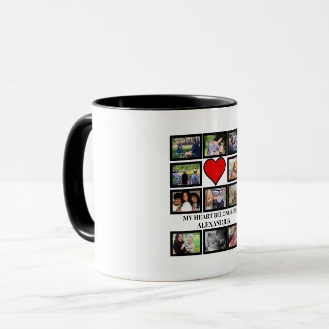 Taza Personalizado Composición de la foto del Día de Sa (Anverso izquierdo)