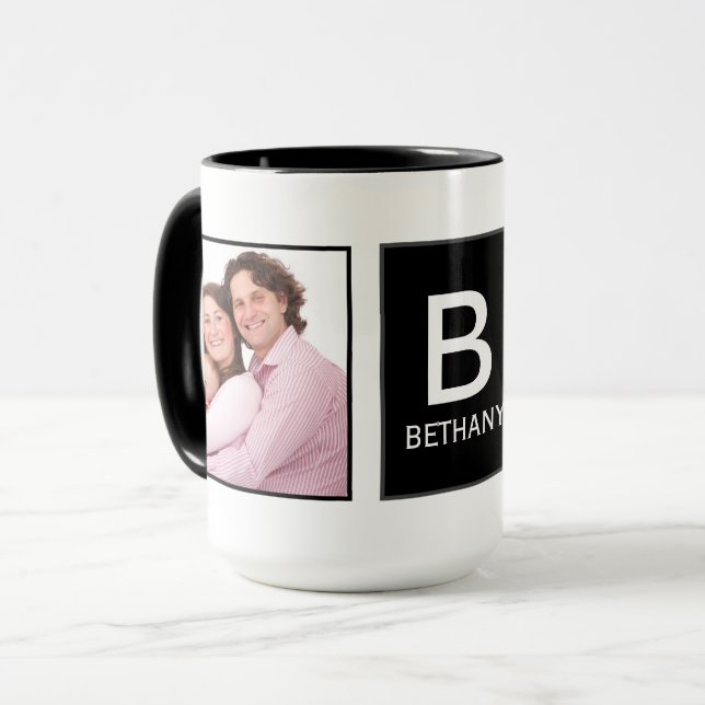 Taza Personalizado con foto moderna elegante (Anverso izquierdo)
