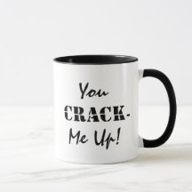 Personalizado, Crack Me Up Typography Coffee Mug