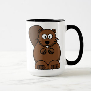 Taza Personalizado cutáneo castor divertido animal de W