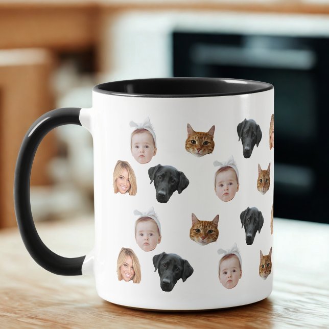 Taza Personalizado Cute Family Face 4 Fotos (Subido por el creador)