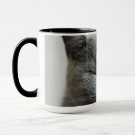 Taza Personalizado Cute Gray Kitty Face Photo