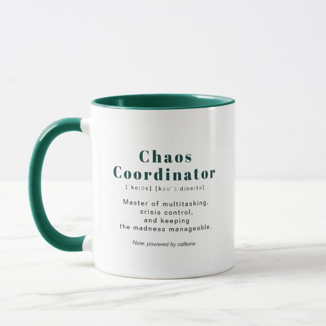 Taza Personalizado de definición del coordinador del ca (Izquierda)